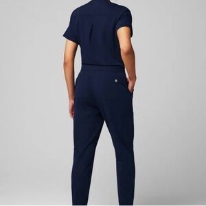 Fabletics Navy Jumpsuit Short Sleeve Streamlined Fit